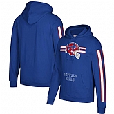 Buffalo Bills Mitchell & Ness Three Stripe Pullover Hoodie Royal,baseball caps,new era cap wholesale,wholesale hats